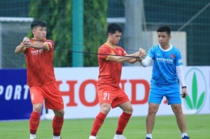 开云-越南队出征前最后热身 六球取胜“小弟”U22国足