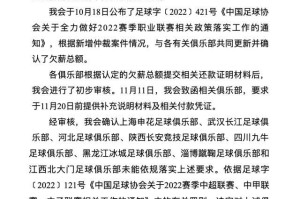 开云APP-8队未落实偿还欠薪被扣分 河北队两连扣已是-6分